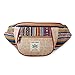 Maha Bodhi Handmade Hemp Festival Waistpack Boho Hippie Waist Bag Hip Bum Running Belt Fanny Pack (Multi Color Stripe)