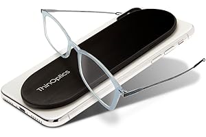 Always With You by ThinOptics Reading Glasses with Slim Case – Readers Attach to Your Phone, Tablet, or Fit in Your Pocket