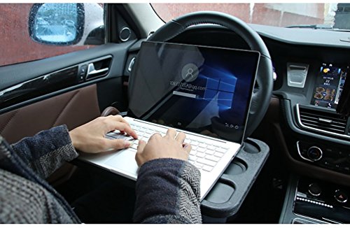 RuYa Car Steering Wheel Tray Laptop Work Desk Food Desk Table Black