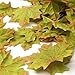 SunAngel Artificial Maple Leaves, Autumn Fall Leaves Bulk Assorted Mixed Garland Wedding House Decorations (150pcs, Green)