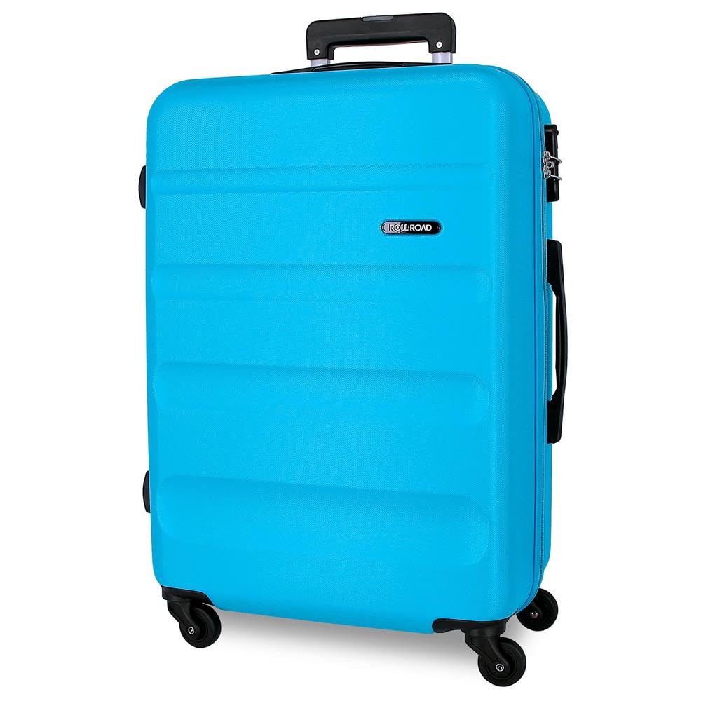 Roll Road Flex Blue Big Suitcase 51x74x28 cm Rigid ABS Combination Lock 91 Litre 3.8 kg 4 Wheels — image 1