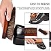 Polish Shoe Brush Kit Natural Horsehair Shoe Brushes Clean Applicators Set for Polishing & Cleaning Shoes Boot and More-5 in 1