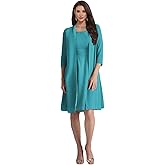 2 Pieces Mother of The Bride Dresses with Jacket Chiffon 3/4 Sleeve Formal Evening Gowns