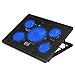 Kootek Laptop Cooling Pad 12"-17" Cooler Pad Chill Mat 5 Quiet Fans LED Lights and 2 USB 2.0 Ports Adjustable Mounts Laptop Stand Height Angle primary