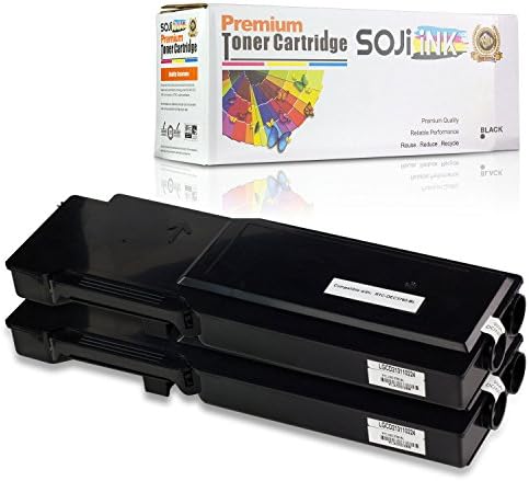 2PK Black - SOJIINK Compatible Dell C3760/C3765 331-8429 K High Yield Toner Cartridges for Dell C2660dn, C2665dnf, C3760dn, C3760n, C3765dnf Printers