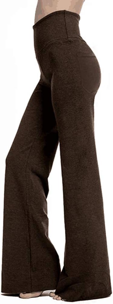 Yoga Pants for Women,Exercise Running Pants,,Elastic Waist Button Pockets FitnessYoga Pants with Pockets high Waist Long Yoga Pants Soft Workout, Quick Drying Tummy Control Exercise Pants