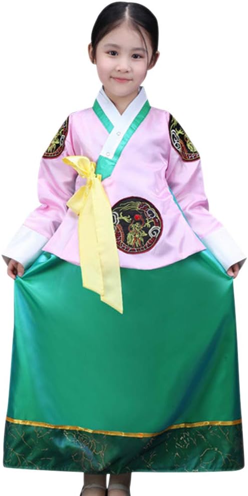 Korean Traditional Hanbok Dress - Girls Classic Pretty Cute Colourful Princess Dress Elegant Costume