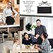 MaryOnArt Waiter Server Book and Apron - Waitress Book 8.2''x5.2'' Guest Check Zipper Pouch - Server Wallet Pads Holder Money Pocket Restaurant Waitstaff with Free Waist Apron Black and One Tip Chart
