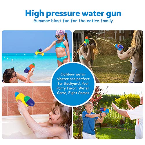 Coogam Water Gun 12 Pack – Stream 20+ feet Squirt Blaster Soaker Pistol Plastic Toys with Bright Color for Kid Child Boy Girl in Summer Swimming Pool Beach Party Favors Water Warfare Fighting Games - Thumbnail 3