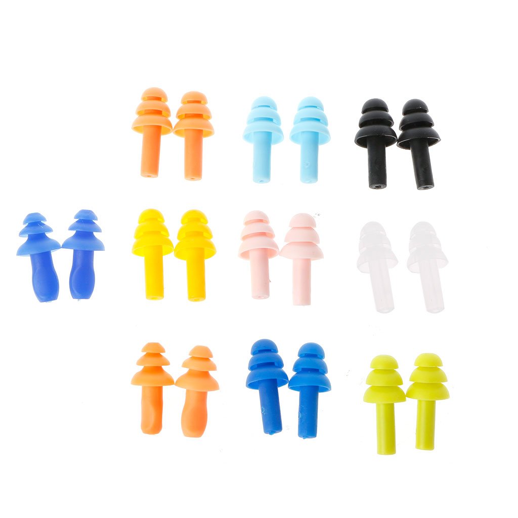 Autone 5 Pairs Silicone Hearing Protection Ear Plugs With Box, Sound