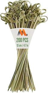Mobi Lock 200 Pcs Fancy Bamboo Knot Cocktail Picks 12cm