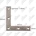 Alise L Flat Brackets,Corner Bracket Corner Brace Mending Plate Repair 80mm x 80mm Stainless Steel Flat Braces for Wood Tables, Chairs, Sofas, Beds, Cabinets, Doors and Windows,Brushed,Pack of 10