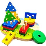 Puzzle Bois 1 2 3 4 Ans, Jouet en Bois Montessori Enfant de Développement Éducat