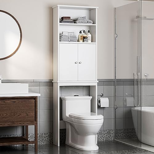 Shintenchi Over the Toilet Storage Cabinet, Bathroom Above the Toilet Rack, Bat…