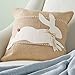Mud Pie Bunny Pillow Wrap Burlap