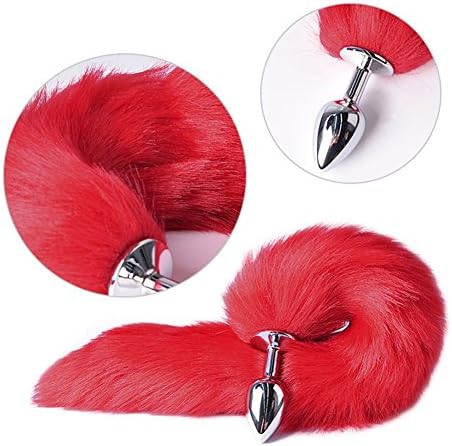 ZIYCH Fox Tail Stainless Steel A nal B UTT P Lug-Red(Medium)