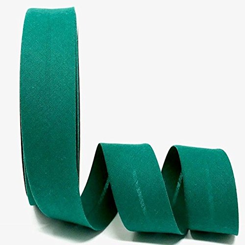 5M Professional Quality 30mm Bias Binding, Machine Washable, 30+ Colours. UK Specialist Seller Edging for Sewing, Bunting, Upholstery, Furniture Piping & Garments (Forest Green)