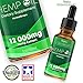Hemp Oil Drops 12 000 mg, Full Spectrum Co2 Extracted, Help Reduce Stress, Anxiety and Pain, Anti-inflammatory, 100% Natural Ingredients, Vegan Friendly, GMO Free