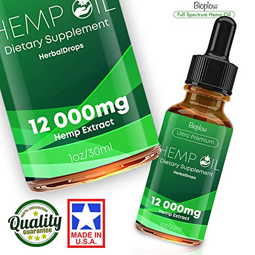 Hemp Oil Drops 12 000 mg, Full Spectrum Co2 Extracted, Help Reduce Stress, Anxiety and Pain, Anti-inflammatory, 100% Natural Ingredients, Vegan Friendly, GMO Free Hemp Oil Drops 12 000 mg, Full Spectrum Co2 Extracted, Help Reduce Stress, Anxiety and Pain, Anti-inflammatory, 100% Natural Ingredients, Vegan Friendly, GMO Free