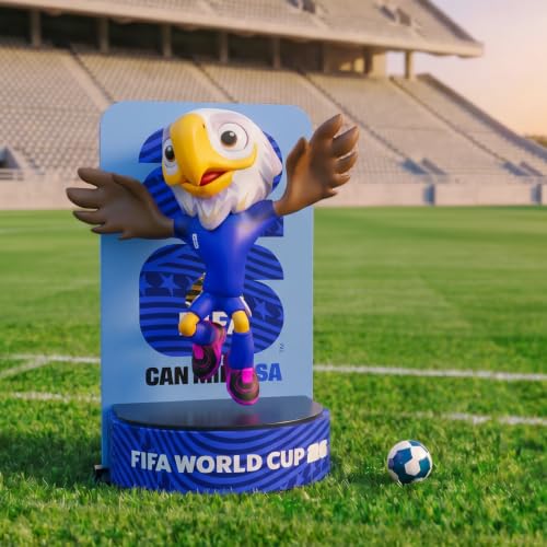 Sanyetral FIFA 2026 Copa Mundial Oficial Licenciada Conjunto de Figuritas de Mascotas de 3 con Caja de Exhibición (Zayu, Arce & Clutch), Figura de Modelo de Mercancía Oficial para Coleccionistas