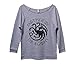 Womens Raw Edge Game Of Throne Sweat Shirt 3/4 Sleeve “Mother Of Dragons” Style Dolman Neck - Funny Threadz