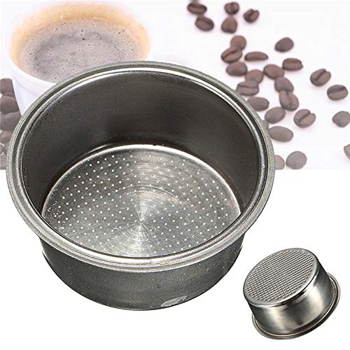 Coffee Filter Basket Silver Stainless Steel Machine 2 Cup 51mm Non Pressurized - Thumbnail 3