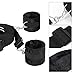 Lighting Mall Cuff Bondage Kit--Under Bed Restraints Handcuffs Set Toys for Hand, Wrist,Ankle and Thigh, with Adjustable Soft Hand &Leg Cuffs Sets for Sizes of Mattress--Easy Access Portable--Black