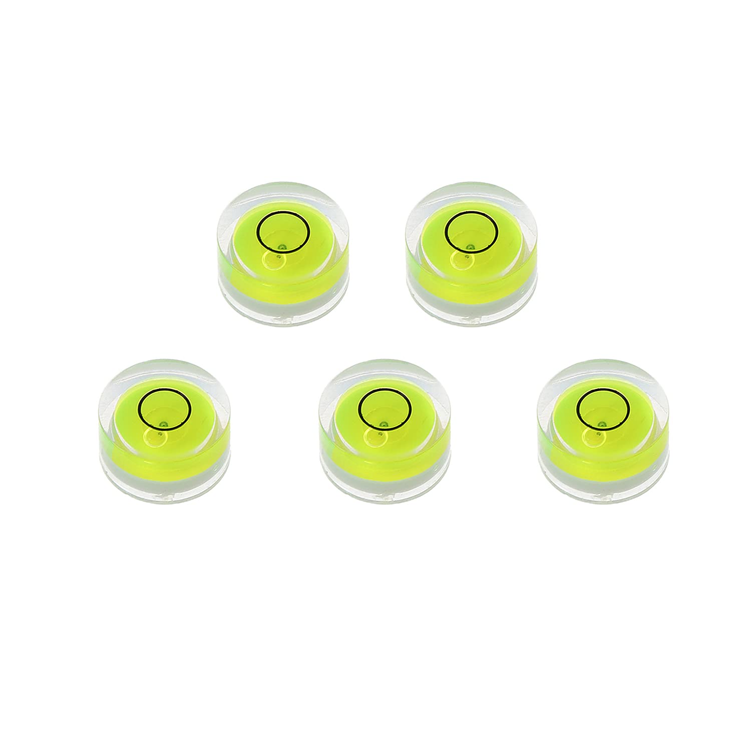 5pcs Round Bubble Level Mini Spirit Level Bullseye Level Measurement Instrument (10 X 6)