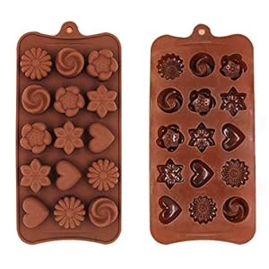 TruVeli Non-Stick Silicone Chocolate Mould (Pack of 2)