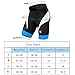 Eco-daily Men's Cycling Shorts Padded Bicycle Riding Half Pants Bike Biking Cycle Tights Black-Blue