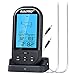 Wireless Food Thermometer, RISEPRO® Remote Oven Wireless Grill Temperature with Stainless Steel Probe for Meat Chicken Pork BBQ Black ET925-2BK