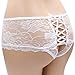 MidLove Women's Plus Size Sexy Lace Crotch-less Panties M-5XL Panty (4X-Large, White)