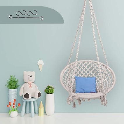 Swingzy Make In India, Cotton Rope Hanging Swing for Adults, Kids for Indoor, Outdoor,