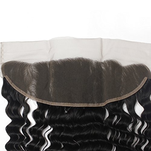 Forawme-Unprocessed-Brazilian-Deep-Wave-Hair-Full-Lace-Frontals-Human-Hair-14-Inch-130-1B-Ear-To-Ear-Pre-Plucked-Lace-Frontal-Closure-With-Baby-Hair-13X4-Hair-Pieces