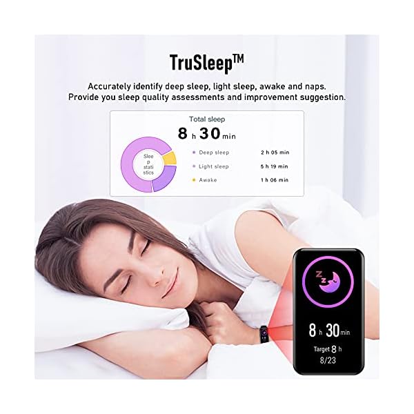 HONOR Band 6 Fitness Tracker Smart Watch, 1.47" Touch Screen 14 Days Battery Life Activity Tracker with SpO2 Heart Rate and Sleep Monitor Men's Smart Watch for Android IOS, Black