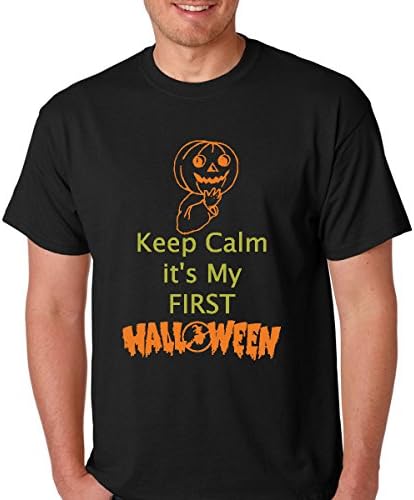 JA Design Keep Calm It's My First Halloween Humorous Men's Graphic Tshirt