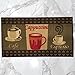 Kitchen Rugs and Mats - Non Skid, Rubber Back - Coffee Themed - Doormat