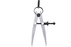 Brccee AC Leathers DIY Adjustable Edge Creaser Wing Divider,Rotating Craft Tool Leathercraft Compasses, Compass Drawing Tool (6 Inch)