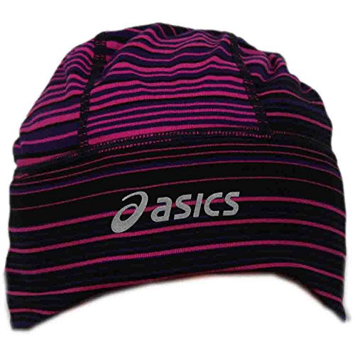 ASICS Thermopolis LT 2-N-1 Beanie, Berry Stripe/Black, All ASICS Thermopolis LT 2-N-1 Beanie, Berry Stripe/Black, All