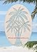 Oval Palm Tree Etched Window Decal Vinyl Glass Cling - 15