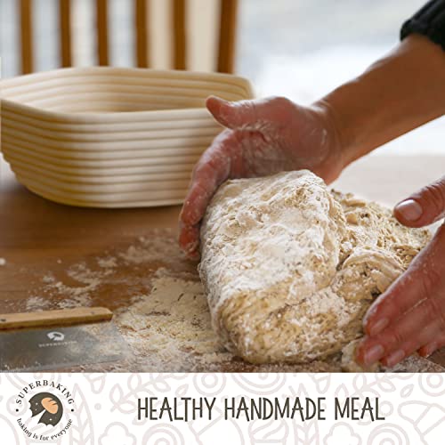 Superbaking Bread Proofing Basket Set, Pentagon Sourdough