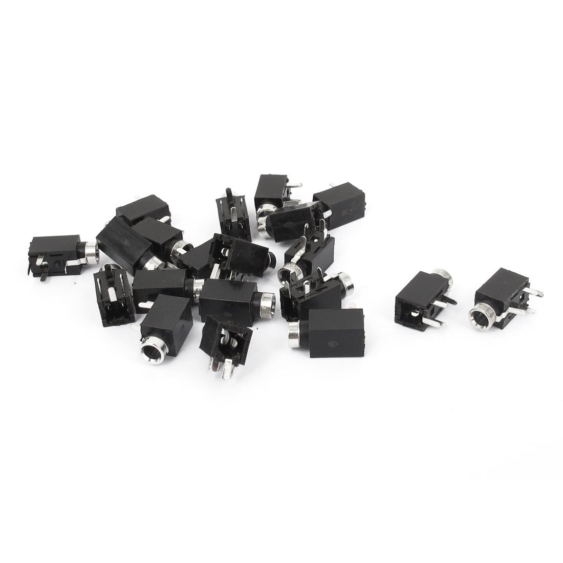 sourcing map 20 Pcs 4 Pin 2.5mm Audio Jack Socket PCB for Headphone