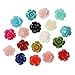 Housweety 50PCs Coral Beads Rose Shaped Mixed Multi-colored 9mm x8mm