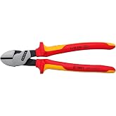 KNIPEX Tools 74 08 200 SBA InsulatedHigh Leverage Diagonal Cutters, 8-Inch