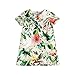 Weixinbuy Toddler Girls Flower Short Sleeve Party Princess Summer Dresses