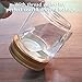 Mason Jar, 11.14 FL OZ (330 ML), 77L Multi-Purpose Mason Jar Canning with Wooden Lid and Regular Mouth - Clear Glass Airtight Food Storage Container for Dry Foods, Drinks, Coffee, Candy and More