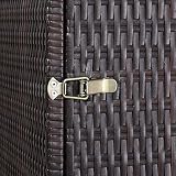 CASARIA Wheelie Bin Hideaway 240L Brown Poly Rattan Garden Shield view 5