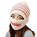 Alexstudio Women's Fashion Women Girl Warm Winter Knitted Hats Outdoor Mask Cap (White)