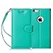 FYY Luxury Genuine Leather Wallet Case for iPhone 6 Plus/6s Plus, [Kickstand Feature] Flip Phone Case Protective Cover with [Card Holder] [Wrist Strap] for Apple iPhone 6 Plus/6s Plus 5.5