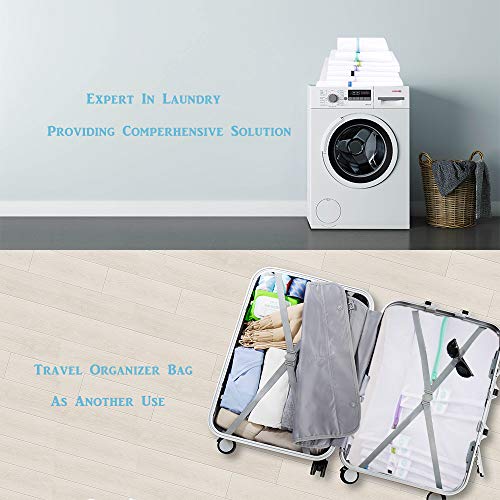 Wanapure 9Pcs Mesh Laundry Bag for Delicates, Lingerie Bags for Laundry - (1 Large & 4 Medium & 2 Small & 2 Bra Bags) for Garment, Underwear, Sock, Baby Clothes, Sweater, Travel, Washing Machine